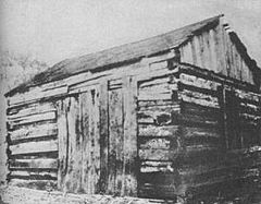 The one-room blab school attended by Abraham Lincoln in 1822