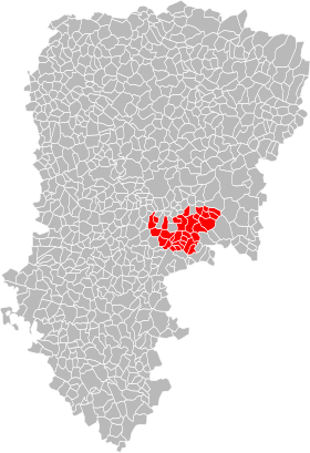 Chemin des Dames -yhteisöjen sijainti