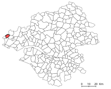 Situation de la commune de Mesquer dans le département de la Loire-Atlantique