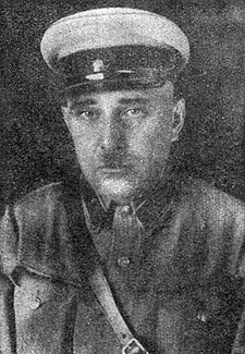 Fotografie V. G. Lomonosova jako poslance nejvyššího sovětu v časopisu Ogoňok,