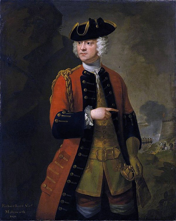 Viscount Molesworth who became colonel of the regiment in 1732