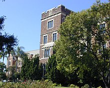 Loyola High School, founded in 1856, is the oldest educational institution in Southern California. Loyola High LA (cropped).jpg