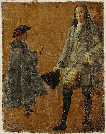 Luca Carlevarijs— Two Studies of Men, c. 1700–1710