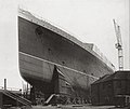 Lusitania's bow before launch.jpg