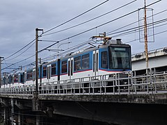 MRT-3 train at EDSA-Ortigas Interchange