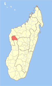 Расположение на Мадагаскаре