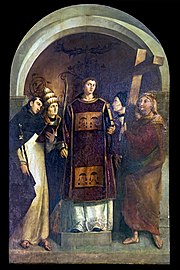 San Vincenzo tra i santi Domenico, Lorenzo Giustiniani, Elena e papa Eugenio IV di Jacopo Palma il Vecchio