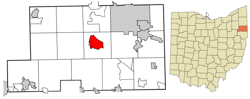 File:Mahoning County Ohio incorporated and unincorporated areas Canfield highlighted.png