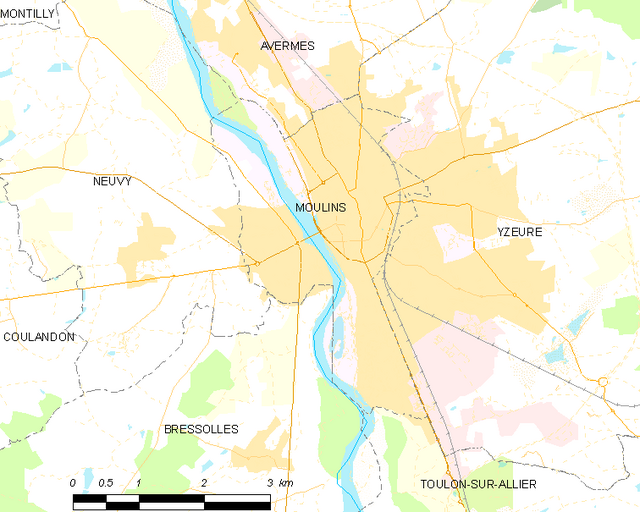 穆兰市镇地图