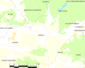 Poziția localității Avreuil