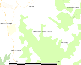 Mapa obce La Chapelle-Saint-Jean