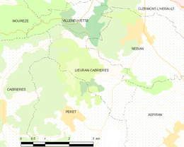 Lieuran-Cabrières - Localizazion