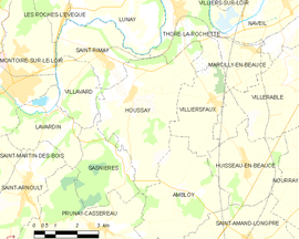 Mapa obce Houssay