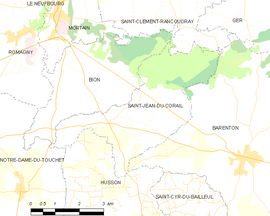 Mapa obce Saint-Jean-du-Corail