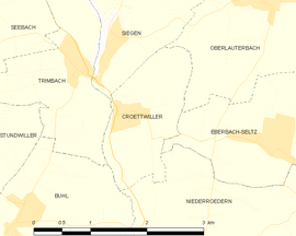 Mapa obce Croettwiller