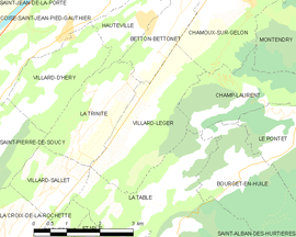 Mapa obce Villard-Léger