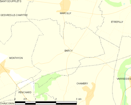 Mapa obce Barcy