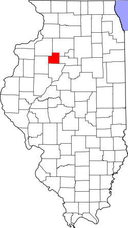 map of Illinois highlighting Stark County