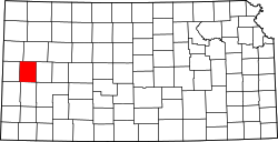 Wichita County na mapě Kansasu