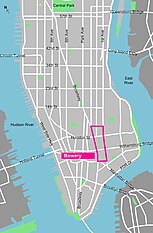 نقشه ی بخشی از محله ی منهتن