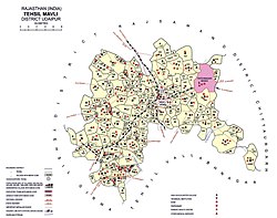 Map of Mavli tehsil from Census of India 2011.jpg