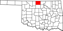 Harta e Grant County në Oklahoma