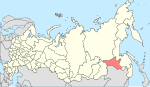 Karta som visar Amur oblast