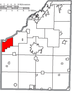 Map of Wood County Ohio Highlighting Grand Rapids Township.png