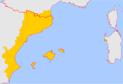 Katalanska länderna (t.v.) valdes till bästa nyskrivna septemberartikel, medan Katalonien (t.h.) utsågs till septembers bästa utökning.
