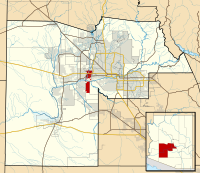 Avondale Şehri'nin Maricopa İlçesi veArizona içindeki konumu.