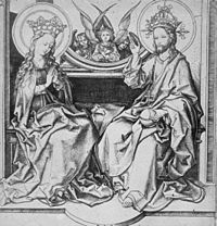 Martin Schongauer - Christus segnet Maria (L 18).jpg