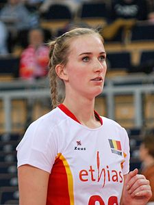 Maud Catry - Campionatul Mondial FIVB Calificare Europeană Feminin Łódź Ianuarie 2014.jpg