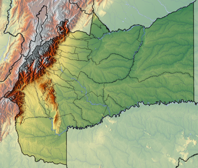 Location map Colombia Meta Department