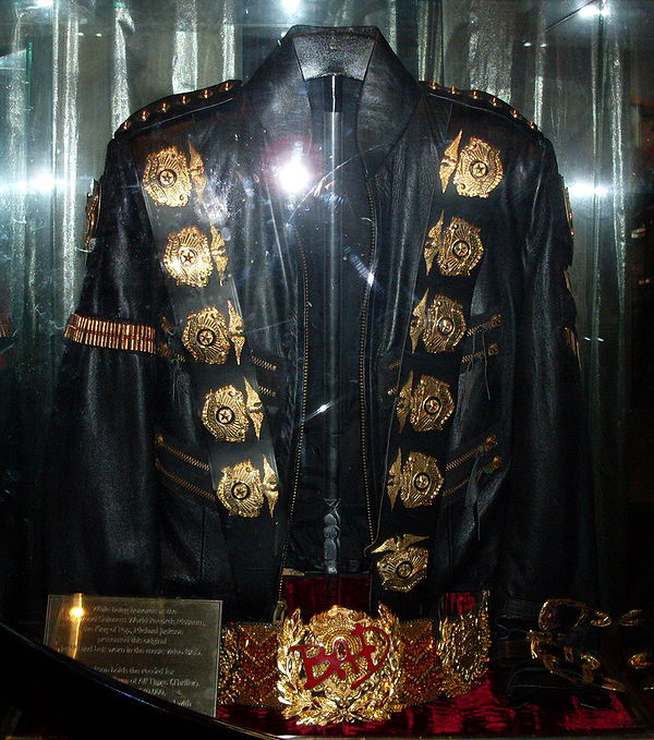 One of Jackson's metal-plated jackets used during the Bad era, symbolizing the album's heavier sound