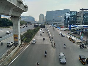 Mindspace underpass near Raidurg metro station