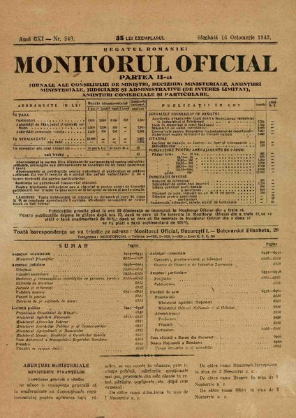 File:Monitorul Oficial al României. Partea a 2-a 1943-10-16, nr. 243.pdf