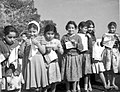 Moslem girls in sewing class Algeria (6778001104).jpg