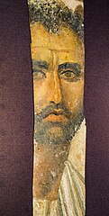 2nd-century mummy portrait from er-Rubayat (Ny Carlsberg Glyptotek)