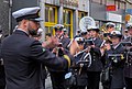 * Nomination: Musique des Cadets de Marine playing at the 15th August festivities in Outremeuse --Trougnouf 21:00, 30 October 2020 (UTC) * Review Could you please edit the crop? I'd suggest to cropp a liitle more on the left and a little less on the right to not cut the right musicians face. --Augustgeyler 10:44, 1 November 2020 (UTC) The right is impossible unfortunately. Left I prefer not to cut the man off since he is whole but if you think that it should be done for QI then please decline and I will do it in a few months (it's submitted to WLH and the deadline just passed so I don't think I can edit while it's being reviewed there) --Trougnouf 13:44, 1 November 2020 (UTC) OK, the right one is IMO much more important. I can not support. --Augustgeyler 12:19, 3 November 2020 (UTC)