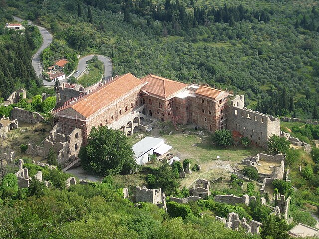The Despot's Palace in Mystras, from which Constantine ruled as Despot of the Morea 1443–1449