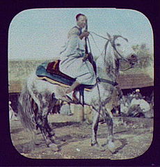 N. Africa (?) man with rifle on horseback, "An Arab Cavalier - Tuns LCCN2004707542.jpg