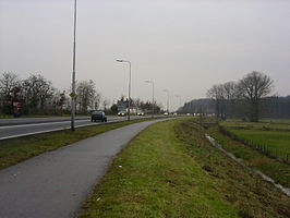 De N225 tussen Renkum en Wageningen
