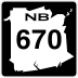 Route 670 marker