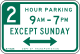 Parking with time restrictions, New York City.