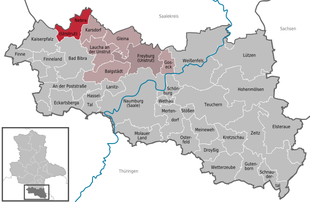 Elhelyezkedése Burgenlandkreis térképén