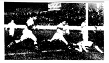 Wally Tittleton of Richmond scoring v Newton Newton v Richmond, June 14, 1941.png