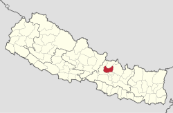 Placering af Nuwakot-distriktet (rød) i Nepal