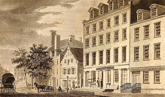 Old Dutch house on Broad Street, 1831
