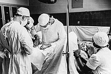 Surgical operation at Provident Hospital. Operation at Provident Hospital on South Side of Chicago, Illinois (1941). Original from Library of Congress. Digitally enhanced by rawpixel. (50636592726).jpg
