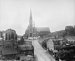 Kyrkan från norr på foto från ca 1895.